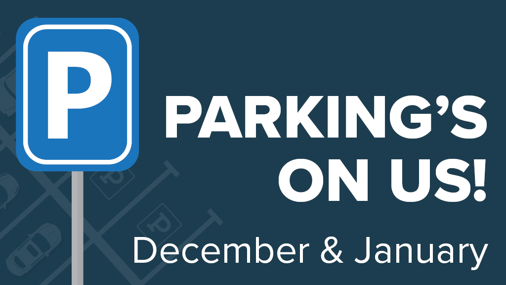 Cover graphic for Complimentary Parking for Xmas/New Years