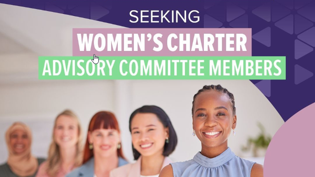 Cover graphic for Join the Women's Charter Advisory Committee