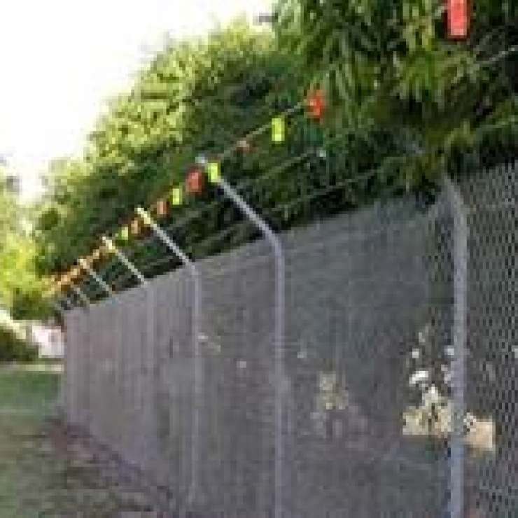 A fence made with safe tags