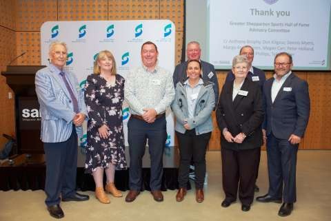 The Sports Hall of Fame Advisory Committee, comprising of Cr Anthony Brophy, Don Kilgour, Tyler Maher, Margo Koskelainen, Peter Holland, Dennis Myers, Megan Carr and Tanya Phillips.