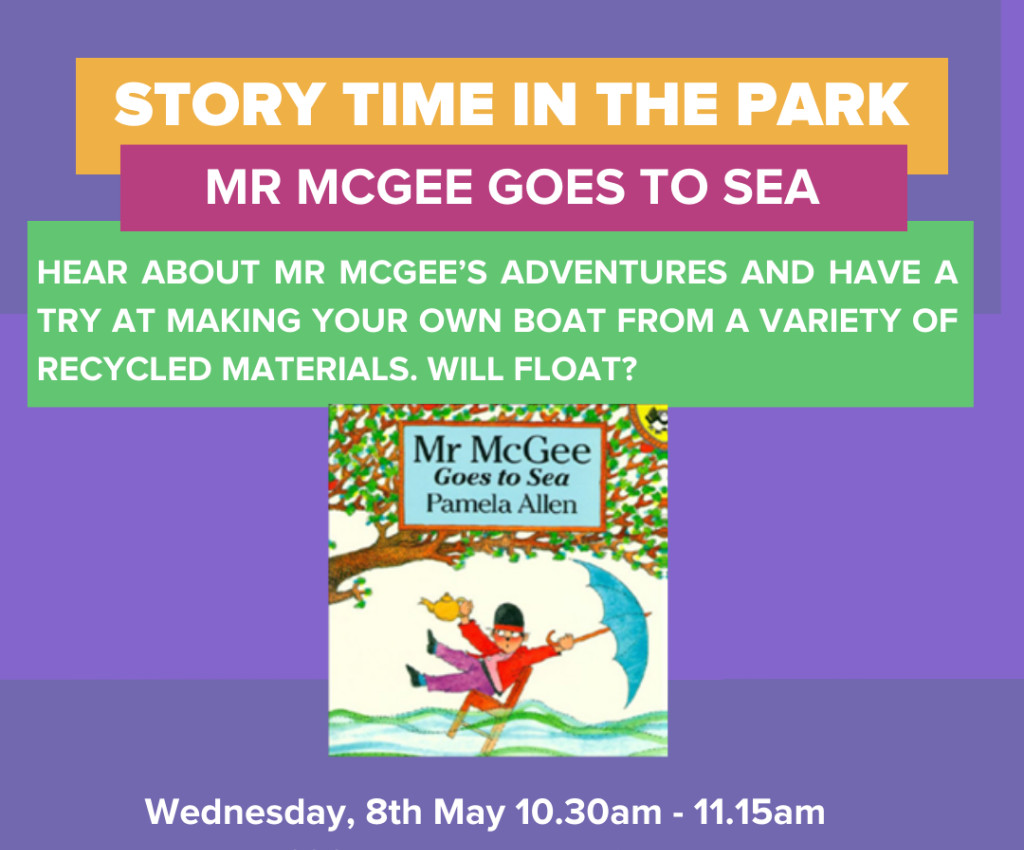 Cover image for event - Storytime in the Park - Mr McGee Goes to Sea