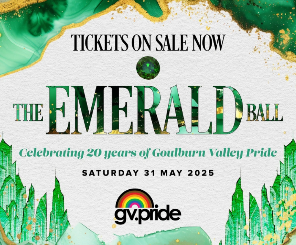 Cover image for event - The Emerald Ball | Celebrating 20 years of Goulburn Valley Pride
