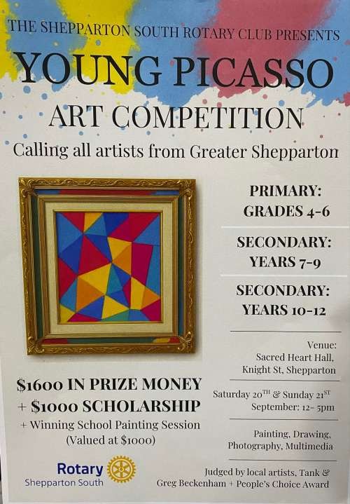 Cover image for event - Young Picasso Art Competition- Shepparton South Rotary Club