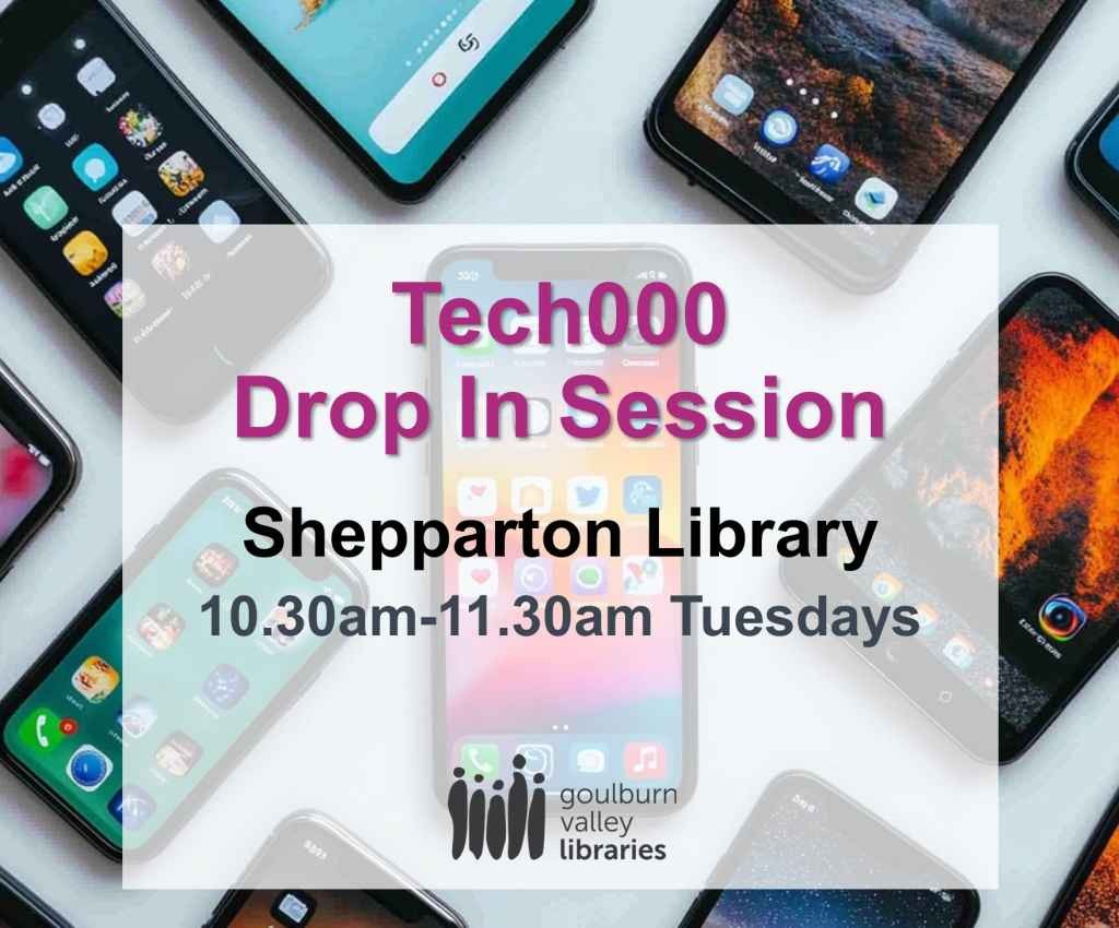 Cover image for event - Tech 000 Drop In Session - Tech Help at Shepparton Library