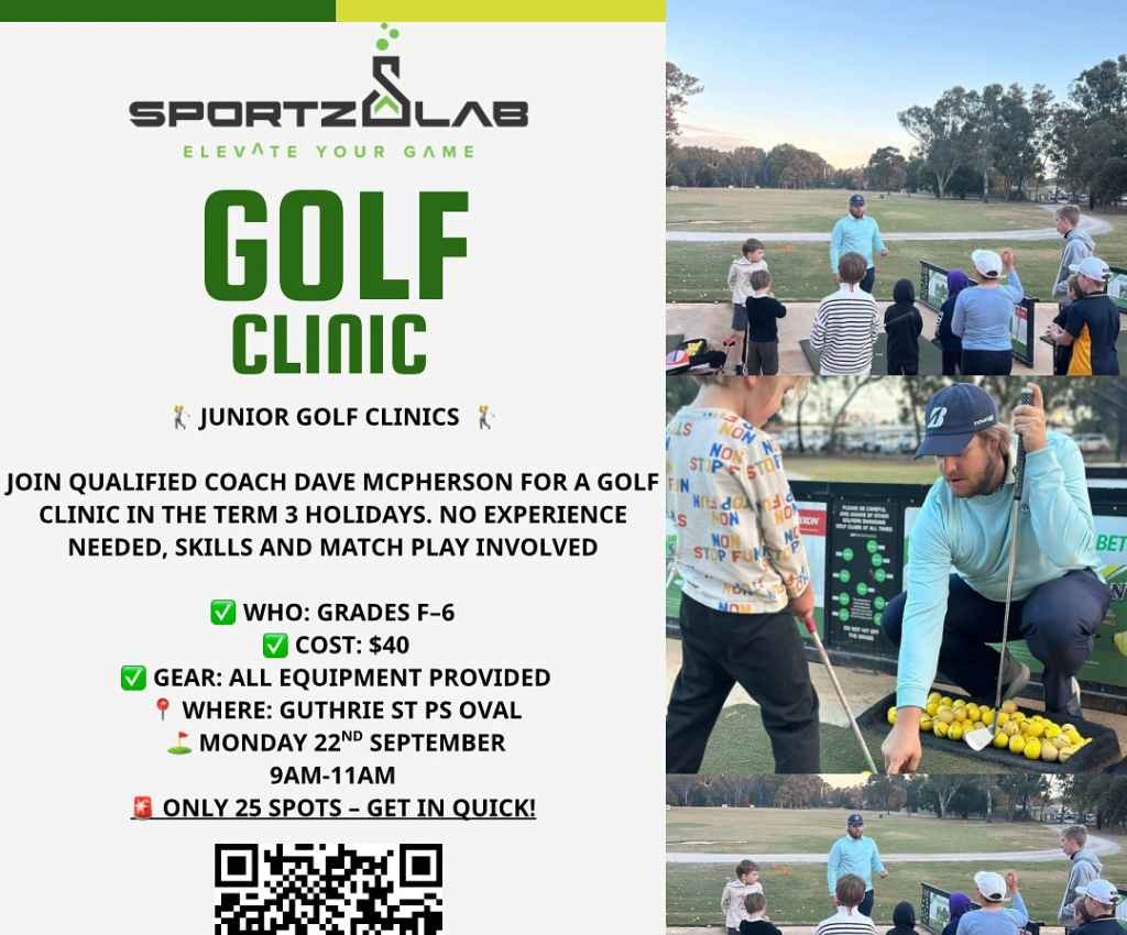 Cover image for event - Sportz Lab Golf Clinic Term 3 Holidays