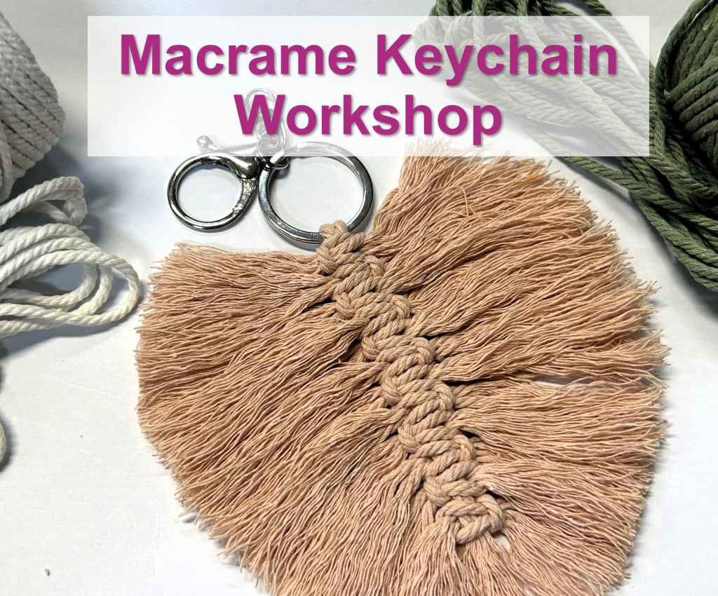 Cover image for event - Libraries After Dark - Macrame Keychain Workshop at Shepparton Library