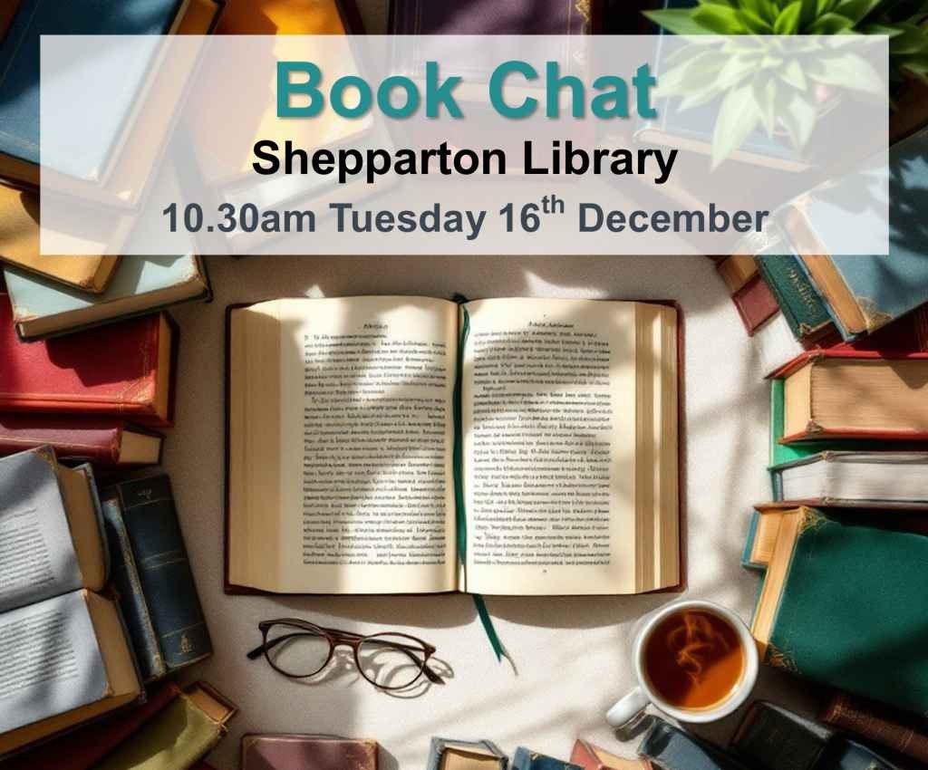 Cover image for event - Book Chat at Shepparton Library