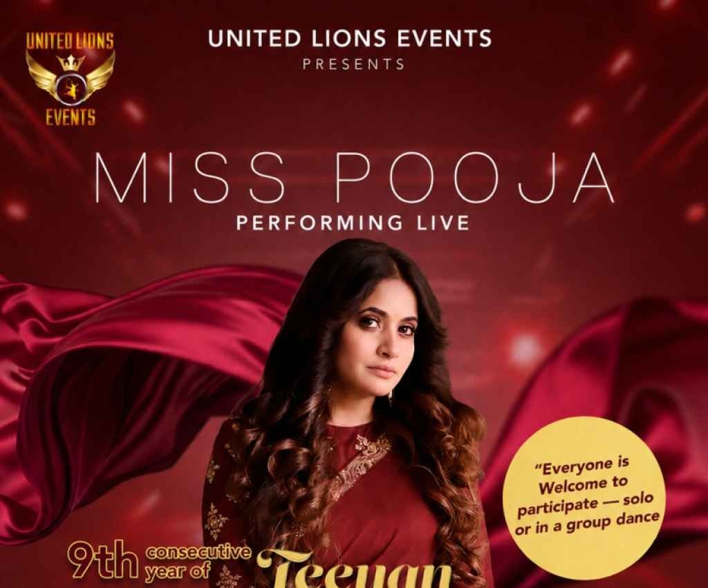 Cover image for event - United Lions Events presents Teeyan Shepparton Deeyan 2026 - Miss Pooja LIVE
