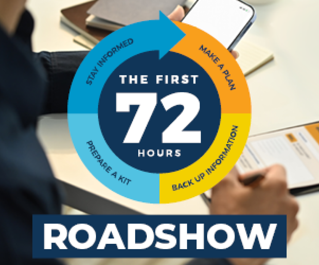 Cover image for event - Be Prepared for the First 72 Hours