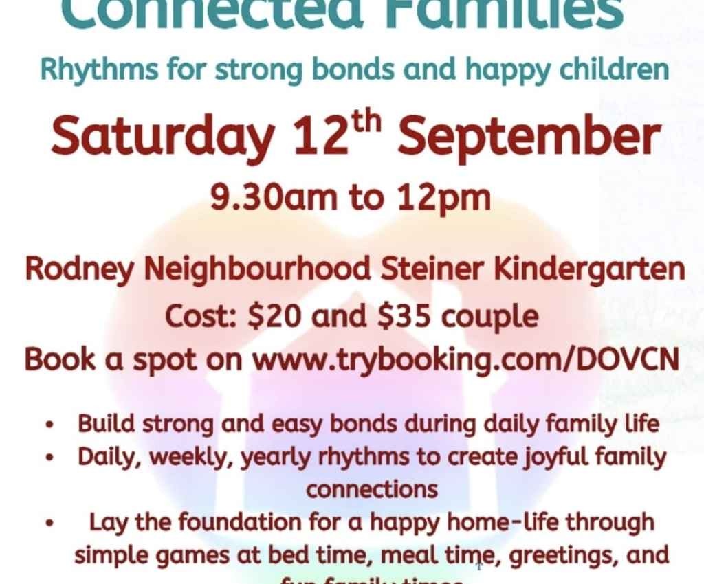 Cover image for event - Lou Harvey-Zahra Workshop: Connected Families - Rhythms for strong bonds and happy children