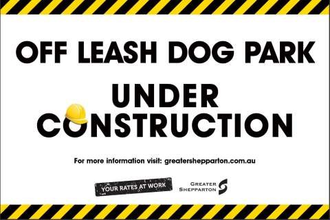 Off leash dog park under construction
