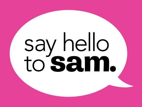 Say hello to sam-speech bubble