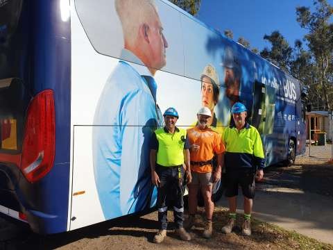 Blue Hats is a program looking after the wellbeing of construction workers. 