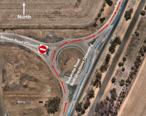 Toolamba and Simson Road intersection