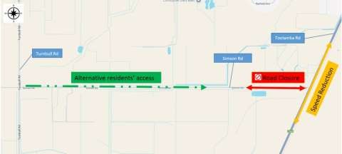 Map of the works area included.