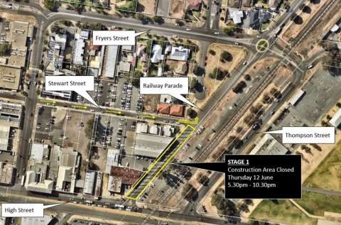 Railway Parade, Shepparton – Stage 1 works