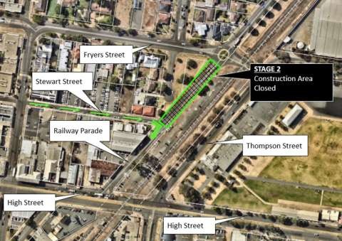 Railway Parade, Shepparton – Stage 2 works