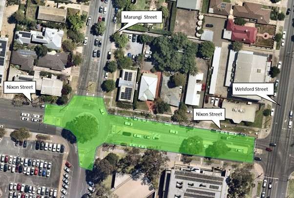 Map showing Stage 7 area of works (decommissioning and road sealing).